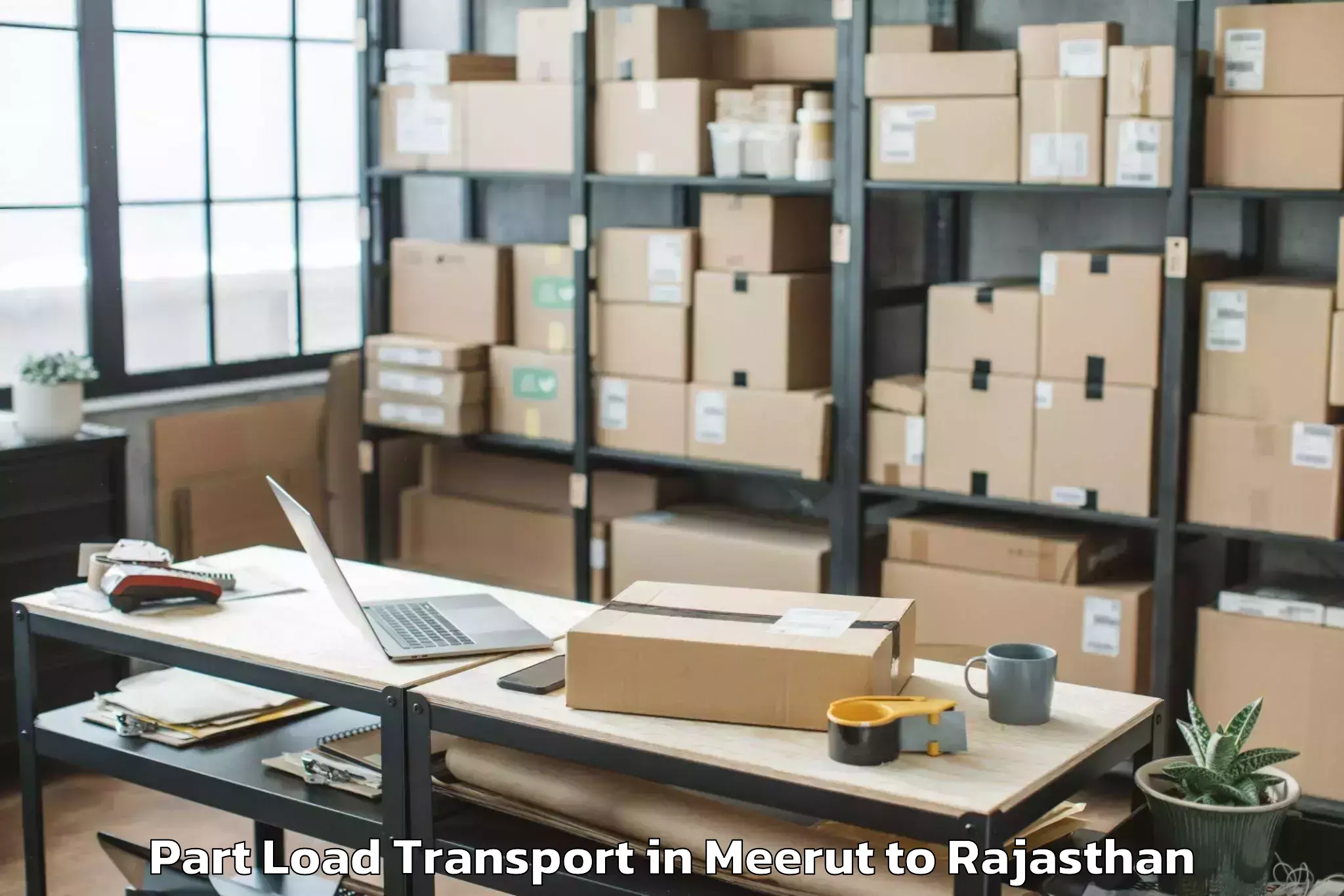 Book Your Meerut to Kota Airport Ktu Part Load Transport Today